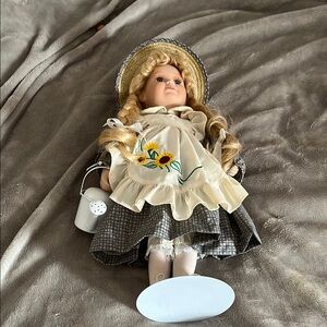 Charming Doll with Sunflower Dress